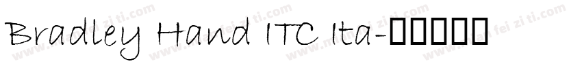Bradley Hand ITC Ita字体转换
